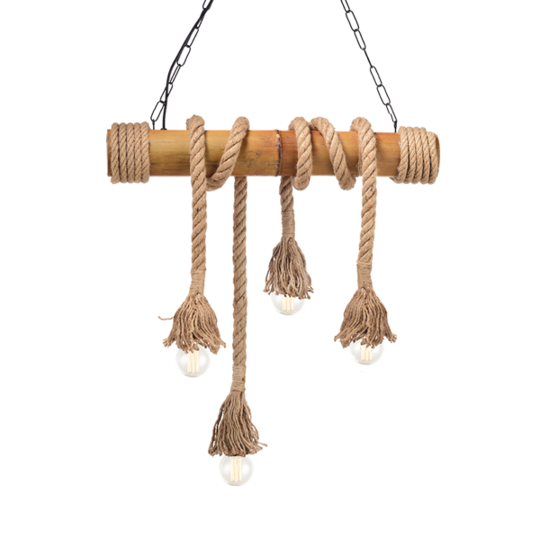 ΚΡΕΜΑΣΤΟ Φ/Σ 4ΧΕ27 BAMBOO+ΣΧΟΙΝΙ 11Χ60ΧΗ170CM max. MERLIN ACA - 932604BBR