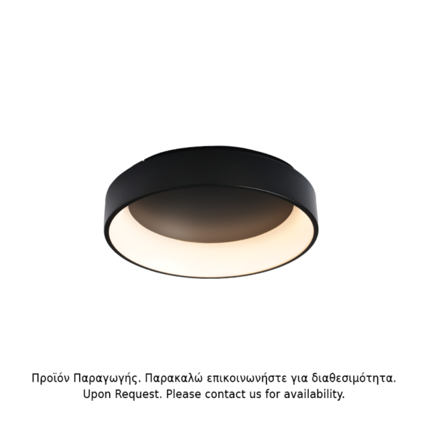 ΟΡΟΦΗΣ Φ/Σ LED 36W DIMMER CCT 3670LM ΜΑΥΡΟ ΜΕΤΑΛΛΙΚΟ D45XH14CM APOLLO ACA - BR81LEDC45BKCCTD