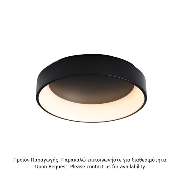 ΟΡΟΦΗΣ Φ/Σ LED 48W DIMMER CCT 5350LM ΜΑΥΡΟ ΜΕΤΑΛΛΙΚΟ D60XH14CM APOLLO ACA - BR81LEDC60BKCCTD