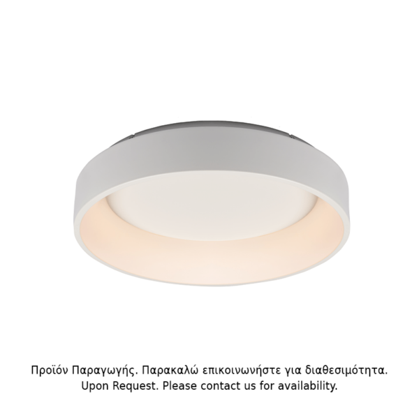 ΟΡΟΦΗΣ Φ/Σ LED 48W DIMMER CCT 5350LM ΛΕΥΚΟ ΜΕΤΑΛΛΙΚΟ D60XH14CM APOLLO ACA - BR81LEDC60WHCCTD