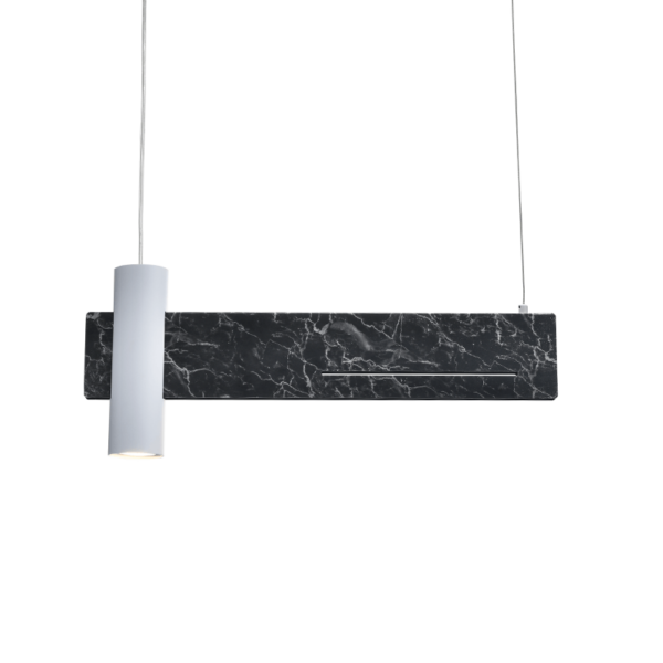 ^ΚΡΕΜΑΣΤΟ Φ/Σ LED 1XGU10+ 12W LED 3000K 960LM ΑΠΟΧΡ.ΜΑΥΡΟΥ ΜΑΡΜΑΡΟΥ ΜΕΤ/ΚΟ 60Χ7ΧΗ120CM LINEA ACA - DCR21LEDP60B