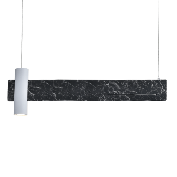 ^ΚΡΕΜΑΣΤΟ Φ/Σ LED 1XGU10+ 18W LED 3000K 1440LM ΑΠΟΧΡ.ΜΑΥΡΟΥ ΜΑΡΜΑΡΟΥ ΜΕΤ/ΚΟ 90Χ7ΧΗ120CM LINEA ACA - DCR21LEDP90B