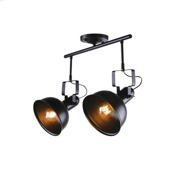 ^ΟΡΟΦΗΣ Φ/Σ 2ΧΕ27 ΜΕΤΑΛΛΙΚΟ ΜΑΥΡΟ Φ18X54XH41cm RIVIERA ACA - EG167072CB
