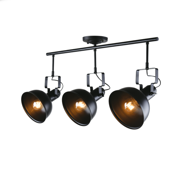 ^ΟΡΟΦΗΣ Φ/Σ 3ΧΕ27 ΜΕΤΑΛΛΙΚΟ ΜΑΥΡΟ Φ18X80XH41cm RIVIERA ACA - EG167073CB
