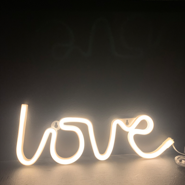 LOVE, 118 NEON LED ΛΑΜΠΑΚΙΑ ΜΕ ΜΠΑΤΑΡΙΑ (3xAA)/USB, WW, IP20, 35.5x2x13cm ACA - X041181322