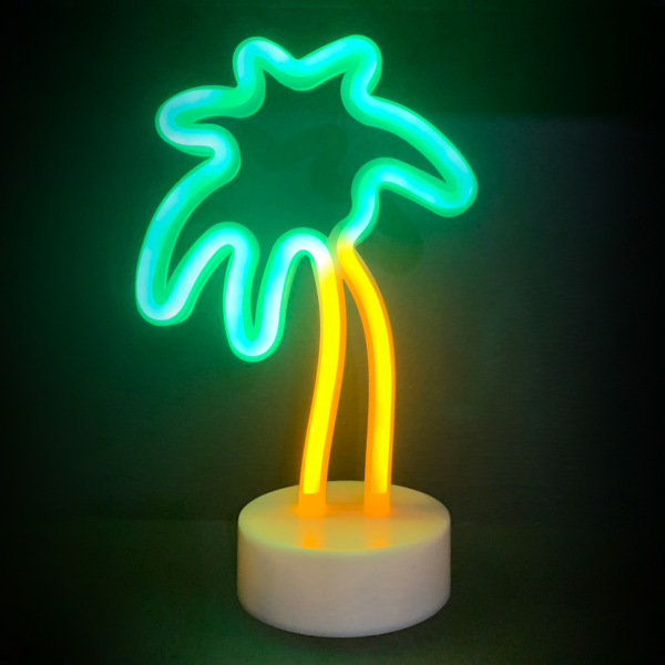 ΦΟΙΝΙΚΑΣ, 34 NEON LED ΛΑΜΠΑΚΙΑ ΜΕ ΜΠΑΤΑΡΙΑ (3xAA)/USB, ΠΡΑΣΙΝΟ & ΚΙΤΡΙΝΟ, IP20, 17x10x26cm ACA - F04009317