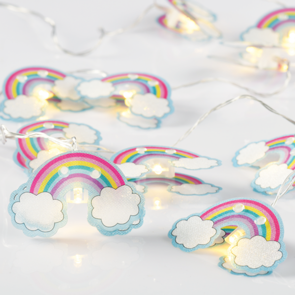 "PLASTIC RAINBOW", 10 LED ΛΑΜΠΑΚΙΑ ΣΕ ΣΕΙΡΑ ΜΕ ΜΠΑΤΑΡΙΕΣ (2xAA), WW, IP20, 135+30cm, ΔΙΑΦΑΝ ACA - F04101103