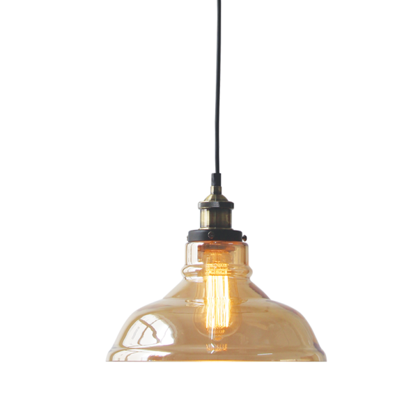 ΚΡΕΜΑΣΤΟ ΓΥΑΛΙΝΟ ΚΕΧΡΙΜΠΑΡΙ Φ28CM 1ΧE27 SMYRNA ACA - KS1295PAM1BK