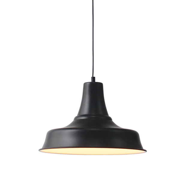 ΚΑΜΠΑΝΑ ΜΕΤΑΛΛΙΚΗ ΜΑΥΡΗ Φ34CM 1ΧE27 STOOGES ACA - KS1477P1BK