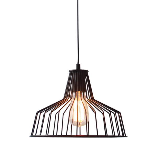 ΚΡΕΜΑΣΤΗ ΚΑΜΠΑΝΑ ΜΑΥΡΗ 1 Χ Ε27 Φ30CM HADES ACA - KS1525P1BK