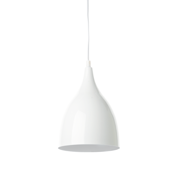 ΜΕΤΑΛΛΙΚΗ ΚΑΜΠΑΝΑ 1ΧΕ27 ΛΕΥΚΗ Φ17χΗ23cm ROXANNE ACA - KS174317WH