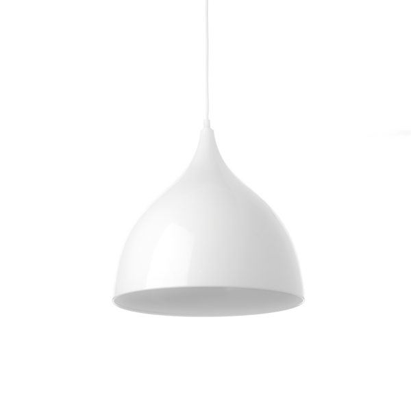 ΜΕΤΑΛΛΙΚΗ ΚΑΜΠΑΝΑ 1ΧΕ27 ΛΕΥΚΗ Φ35χΗ31cm ROXANNE ACA - KS174335WH