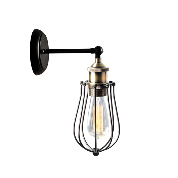 ΑΠΛΙΚΑ ΜΕΤΑΛΛΙΚΗ ΜΑΥΡΗ 1 Χ Ε27  Φ10CM SOTIS ACA - KS2047W1BK
