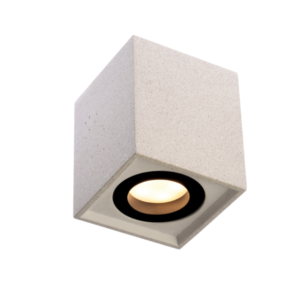 ^ΟΡΟΦΗΣ Φ/Σ 1ΧGU10 ΛΕΥΚΟ ΤΣΙΜΕΝΤΟ 8,5X8,5XH10CM MONTE ACA - MK131S10W