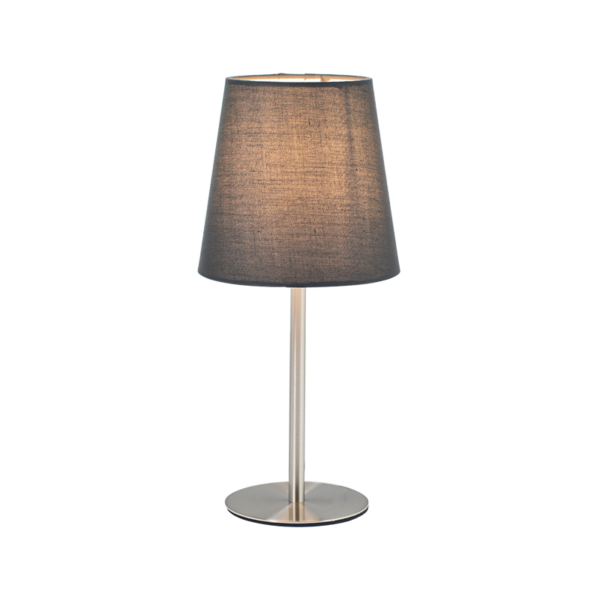 ΠΟΡΤΑΤΙΦ ΥΦΑΣΜΑ ΓΚΡΙ ΜΕ ΒΑΣΗ ΝΙΚΕΛ 1X40W E14 H28CM HARPY ACA - MT3000GN