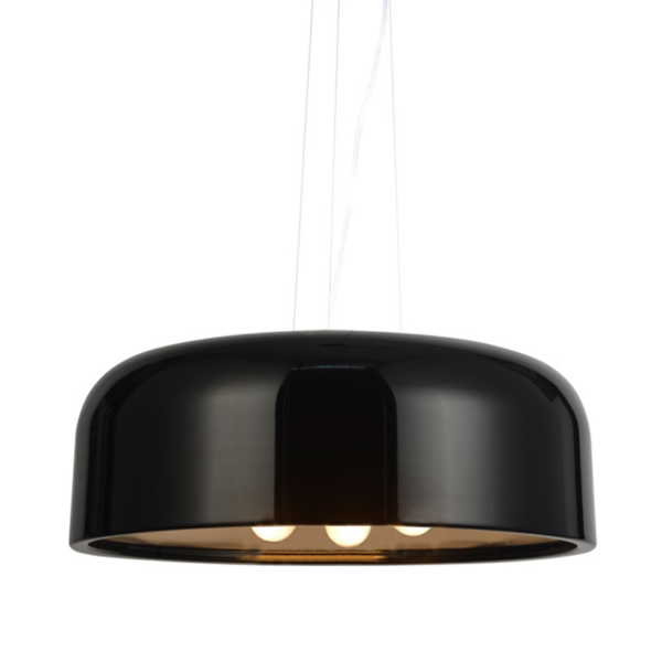 ΚΡΕΜΑΣΤΟ Φ/Σ 3XE27 ΜΕΤΑΛΛΙΚΟ ΜΑΥΡΟ Φ48cm SALON ACA - OD5390MB