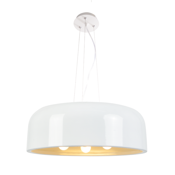 ΚΡΕΜΑΣΤΟ Φ/Σ 3XE27 ΜΕΤΑΛΛΙΚΟ ΛΕΥΚΟ Φ48cm SALON ACA - OD5390MW
