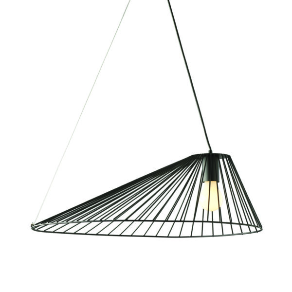 ^ΚΡΕΜΑΣΤΟ Φ/Σ 1xE27 CAPPELLO ΜΑΥΡΟ ΜΕΤ/ΚΟ 60Χ40X120CM ACA - OD91681PB
