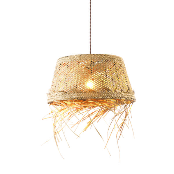 ^ΚΡΕΜΑΣΤΟ Φ/Σ 1xE27 ANDROS GRASS RATTAN Φ40Χ120CM ACA - OD94891PG