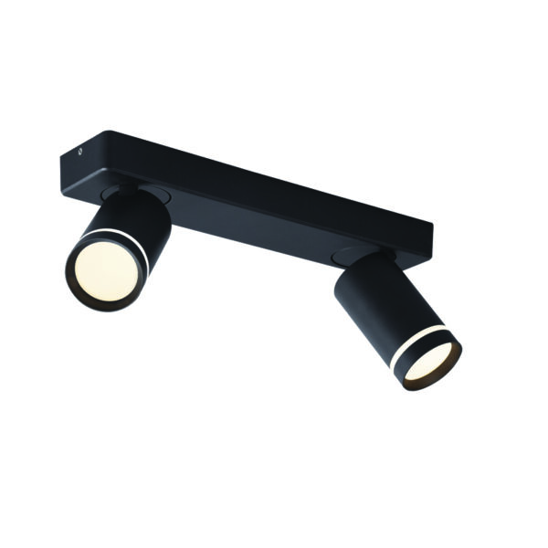 ^ΕΠΙΤΟΙΧΟ Φ/Σ 2XGU10 DIVINO ΜΑΥΡΟ ΑΛΟΥΜΙΝΙΟ IP20 32X7X13,5CM ACA - RA3632SBK