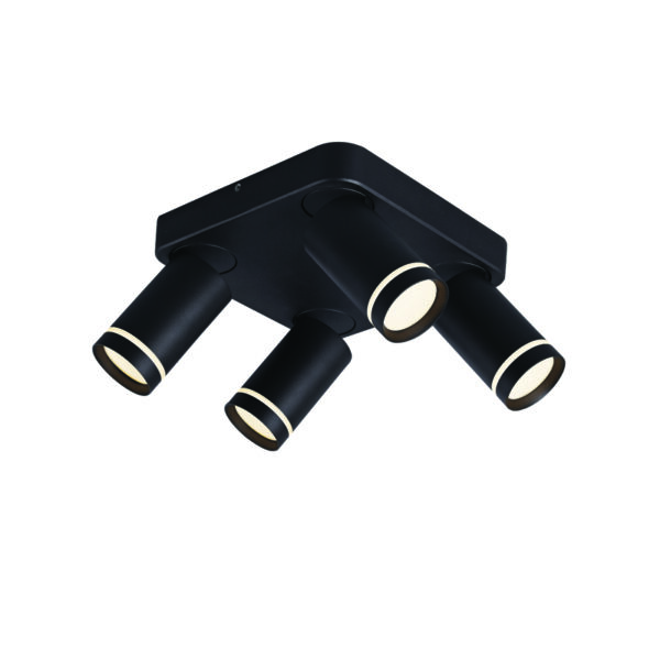 ^ΕΠΙΤΟΙΧΟ Φ/Σ 4XGU10 DIVINO ΜΑΥΡΟ ΑΛΟΥΜΙΝΙΟ IP20 21X21X13,5CM ACA - RA3634CBK