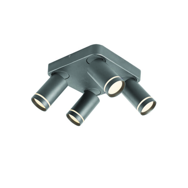 ^ΕΠΙΤΟΙΧΟ Φ/Σ 4XGU10 DIVINO ΓΚΡΙ ΑΛΟΥΜΙΝΙΟ IP20 21X21X13,5CM ACA - RA3634CGY
