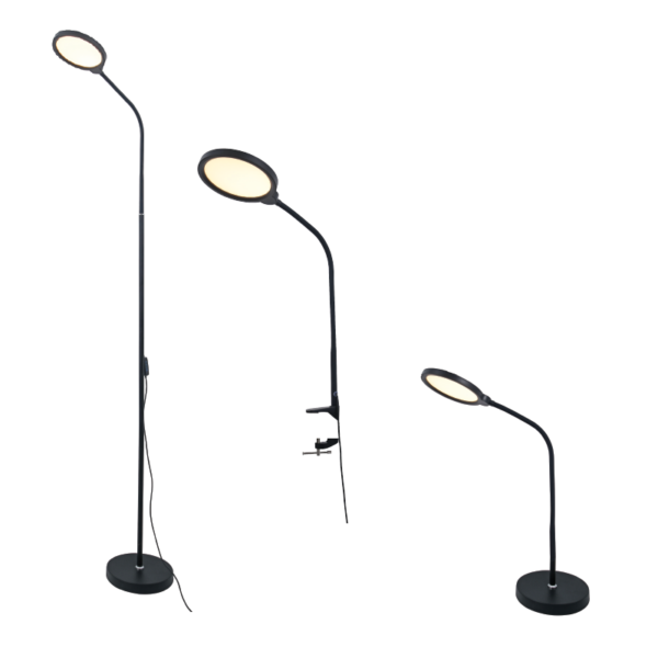 LED ΓΡΑΦΕΙΟΥ 3 IN 1 10W ΜΑΥΡΟ ABS+ΑΛΟΥΜΙΝΙΟ CCT STEP DIMMABLE 32Χ40Χ7 STEFAN ACA - SF501ALL