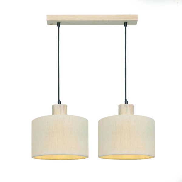 ^ΚΡΕΜΑΣΤΟ Φ/Σ 2ΧΕ27 CHIOS ΚΡΕΜ ΥΦΑΣΜΑ+ΞΥΛΟ 50X22XH130CM ACA - TF20862PC