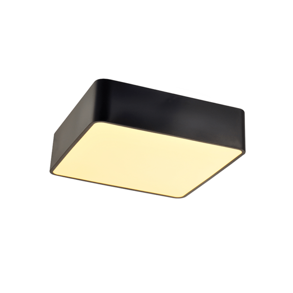 ^ΟΡΟΦΗΣ Φ/Σ LED 40W 3200LM 3000K ΜΑΥΡΟ ΜΕΤ/ΚΟ 48X48XH13CM EMERY ACA - V28LEDC48BK