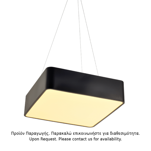 ΚΡΕΜΑΣΤΟ Φ/Σ LED 40W 3200LM 3000K ΜΑΥΡΟ ΜΕΤ/ΚΟ 48X48XH140CM EMERY ACA - V28LEDP48BK