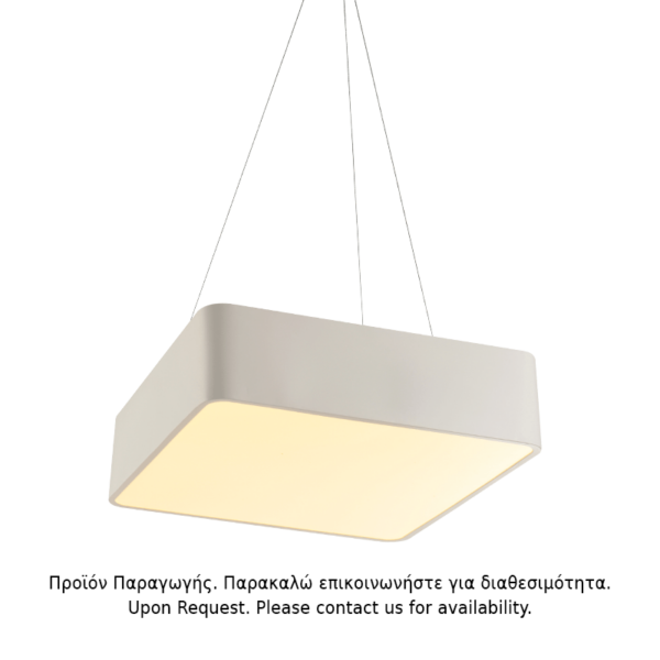 ΚΡΕΜΑΣΤΟ Φ/Σ LED 40W 3200LM 3000K ΛΕΥΚΟ ΜΕΤ/ΚΟ 48X48XH140CM EMERY ACA - V28LEDP48WH