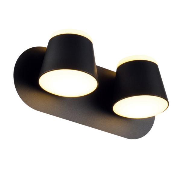 ^ΕΠΙΤΟΙΧΟ Φ/Σ LED 16W 3000K 1280LM ΜΑΥΡΟ ΜΕΤ/ΚΟ 27X12X11CM LUCIDO ACA - V83LEDW27BK