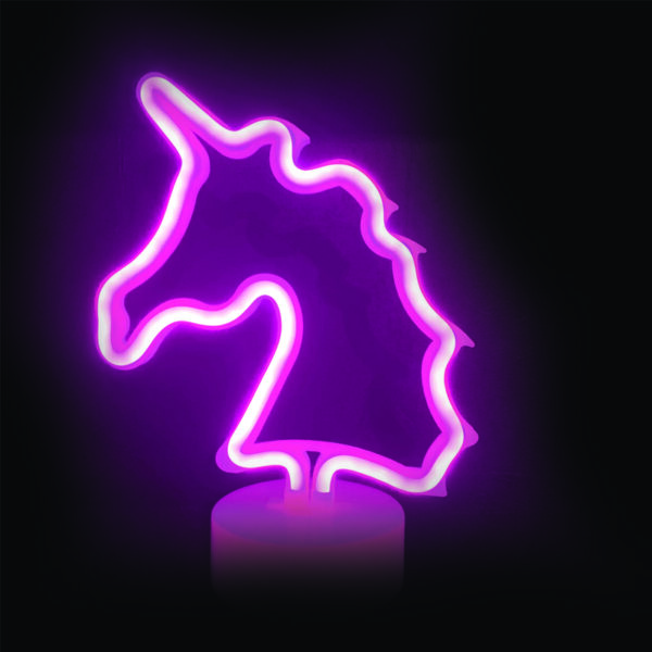 ΜΟΝΟΚΕΡΟΣ, 47 NEON LED ΛΑΜΠΑΚΙΑ ΜΕ ΜΠΑΤΑΡΙΑ (3xAA)/USB, ΡΟΖ, IP20, 25x10x28cm ACA - X04477313