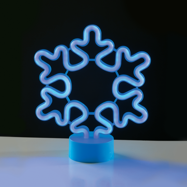 ^ ΧΙΟΝΟΝΙΦΑΔΑ, NEON LED ΛΑΜΠΑΜΠΑΤ(3xAA)/USB, ΜΠΛΕ, IP20, 21x8.5x25cm ACA - X05006309