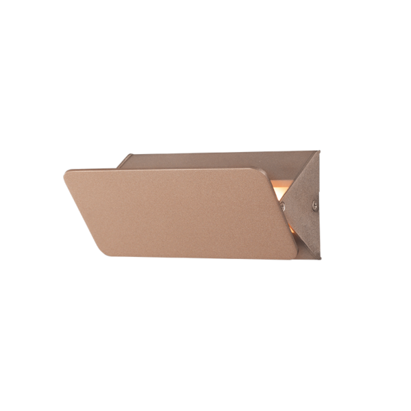 ΕΠΙΤΟΙΧΟ Φ/Σ LED 5W 3000K ΑΛΟΥΜΙΝΙΟ ΧΡΥΣΟ 16X8X5,5CM PYRAMID ACA - ZD80645LEDGD
