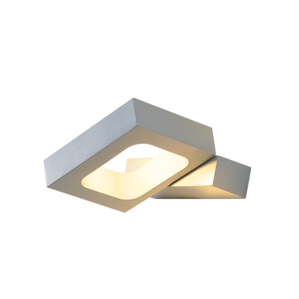 ΕΠΙΤΟΙΧΟ Φ/Σ LED 6W 3000K ΑΛΟΥΜΙΝΙΟ ΓΚΡΙ 14,5X13X3CM CYCLOP ACA - ZD80856LEDGY