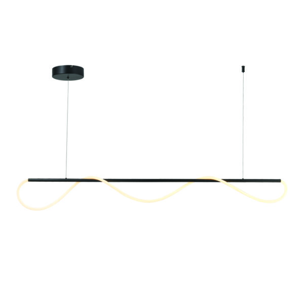 ^ΚΡΕΜΑΣΤΟ Φ/Σ LED 60W 3000K 3300LM KYMA ΜΑΥΡΟ ΜΕΤ/ΚΟ IP20 190Χ6XΗ215CM ACA - ZM36LEDP190BK
