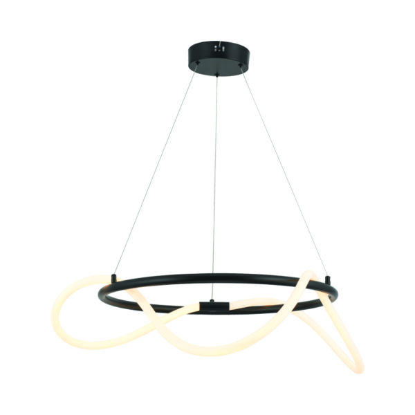 ^ΚΡΕΜΑΣΤΟ Φ/Σ LED 36W 3000K 2100LM KYMA ΜΑΥΡΟ ΜΕΤ/ΚΟ IP20 D60XH230CM ACA - ZM36LEDP60BK
