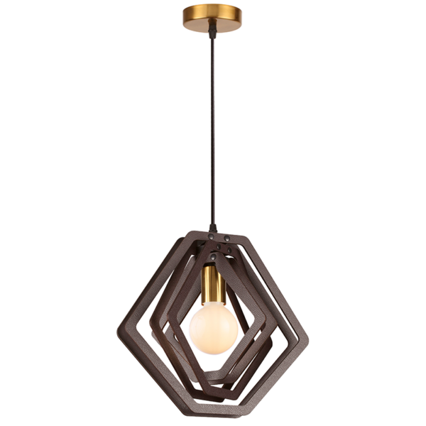 ΚΡΕΜΑΣΤΟ Φ/Σ 1ΧΕ27 ΣΚ.ΚΑΦΕ ΔΕΡΜΑ MDF D34XH100CM TRITON ACA - ZM391P34WDL