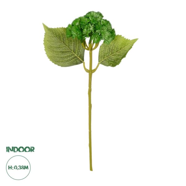 GloboStar® Artificial Garden OLIVE GREEN SEDUM BRANCH 21340 Τεχνητό Διακοσμητικό Κλαδί Πράσινο Σέδο Y38cm