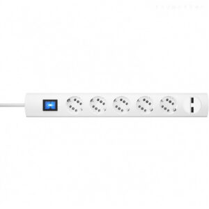 ΠΟΛΥΠΡΙΖΟ 5 ΘΕΣΕΩΝ & 2ΧUSB ΜΕ ΚΑΛ. & ΔΙΑΚ. 1.4Μ DUOVERSAL ΛΕΥΚΟ - 1-K234902000