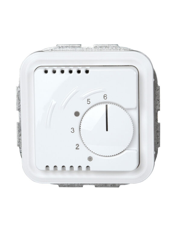 PARIS - Room thermostat "NC", line connection 0.75mm² to 2.5mm², temperature range 5?C-30?C, night setback 4 Kelvin, switch off - 1-K290102011