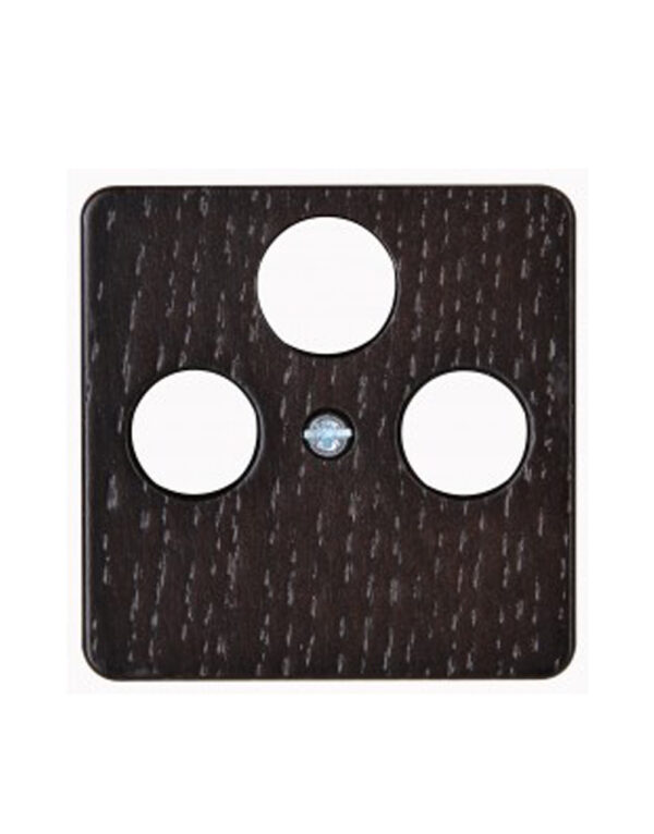 HK02 ΠΛΑΚΙΔΙΟ TV/FM/SAT ΞΥΛΙΝΟ ΒΕΝΓΚΕ (WENGE) - 1-K357837003