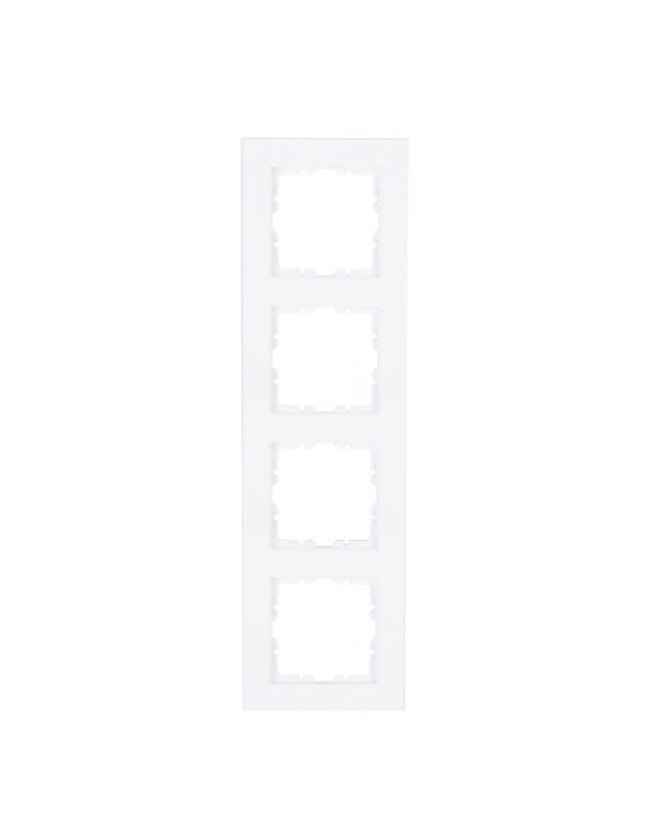 Cover frame for horizontal and vertical installation, 4-fold, HK07, arctic-white - 1-K402813008