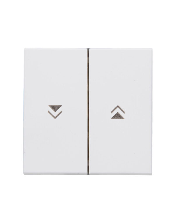 HK07 - Double Rocker pad, with spring plate, with arrows, protection class IP20, colour: arctic white - 1-K490387007
