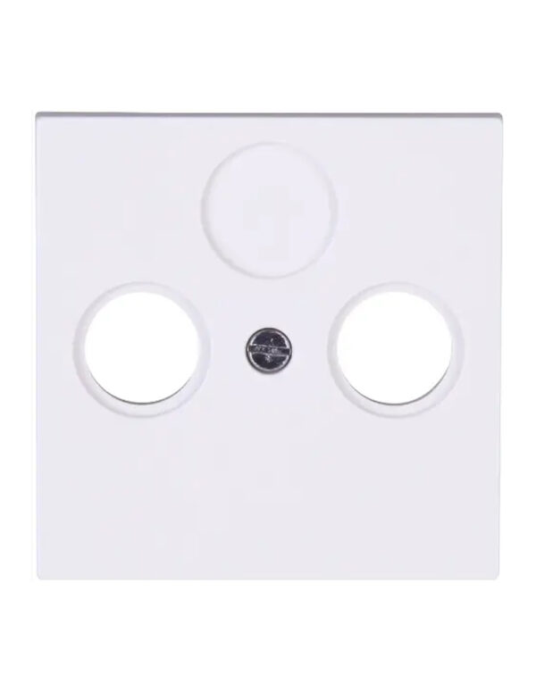 HK07 - Cover plate for antenna socket TV/RF with 3 screws, colour: arctic white - 1-K490913002