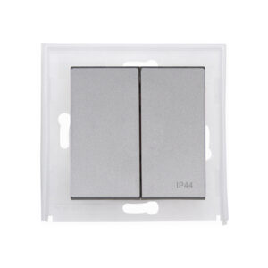 HK07 IP44 ΠΛΗΚΤΡΟ ΔΙΠΛΟ ΜΕ (ΦΛΑΤΖΑ ΣΤΕΓΑΝ.) STEEL - 1-K493647001