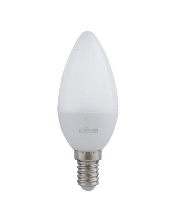 ΛΑΜΠΑ LED SMD ΚΕΡΑΚΙ C37 7W E14 3000K 220-240V 600lm/F UNIVERSE - 1-U002455