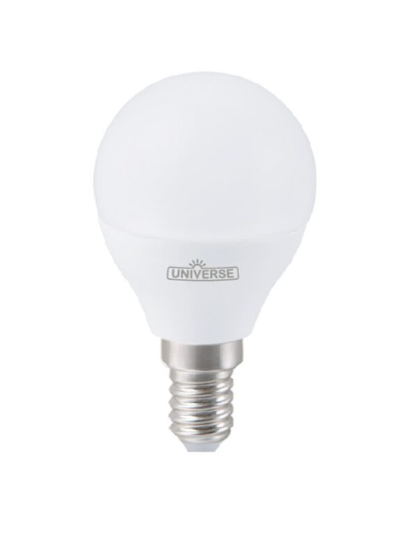 ΛΑΜΠΑ LED SMD ΣΦΑΙΡΑΚΙ G45 5W E14 4000K 220-240V 460lm/F UNIVERSE - 1-U003445