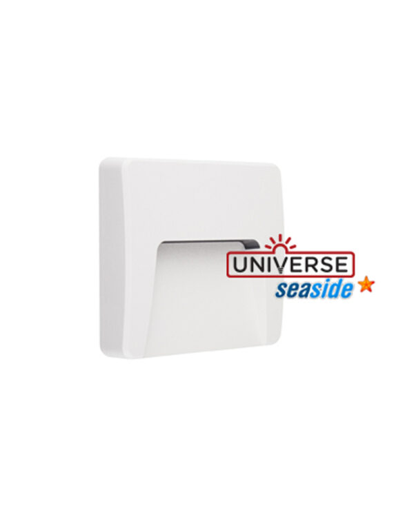 ΦΩΤΙΣΤΙΚΟ ΑΠΛΙΚΑ LED SLIM 120Χ120Χ32mm 3W 3000K 100lm IP65 ΠΛΑΣΤΙΚΟ ΛΕΥΚΟ SEASIDE UNIVERSE - 1-U005753